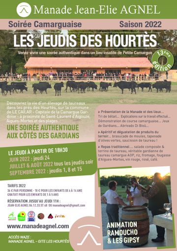 Soirées camarguaises tous les jeudis saison 2022 Soirées camarguaises tous les jeudis saison 2022