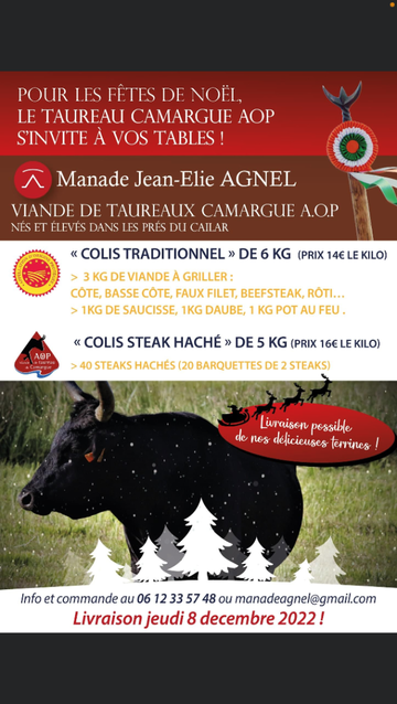 Le taureau Camargue AOP s'invite à vos tables à Noël ! Le taureau Camargue AOP s'invite à vos tables à Noël !
