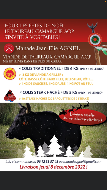 Le taureau Camargue AOP s'invite à vos tables à Noël !